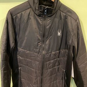 Spyder ThermaWeb Hybrid Puffer Men’s Black NWT